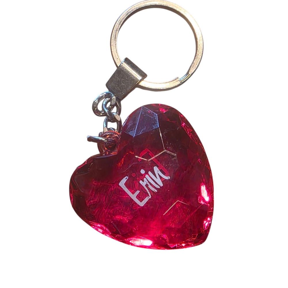 Erin Red Heart Keychain